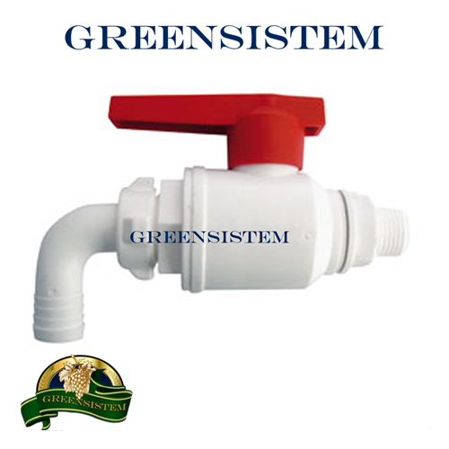 Greensistem: RUBINETTO GRANDE PLASTICA 1/2 CON CURVA 