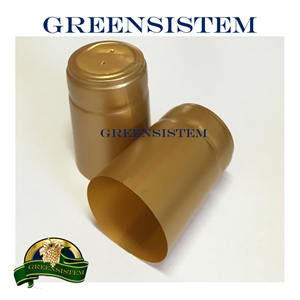 Greensistem: CAPSULE PVC 33X55 ORO OPACO CF. PZ. 100 TERMORETRAIBILI 