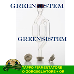 TAPPO FERMENTATORE A 2 BOLLE CON TAPPO + GUARNIZIONE OR GOMMA