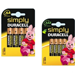 PILE DURACELL SIMPLY BL. 4 PZ. MN2400 AAA MINISTILO