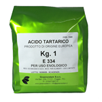 ACIDO TARTARICO KG. 1 - E 334 -ENOLOGICO - NATURALE